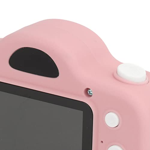 Entatial Kids Camera, Cartoon Child Camera One Key Video Recording 16 Borders Support MP3 Kids Gift for Kids(Pink)