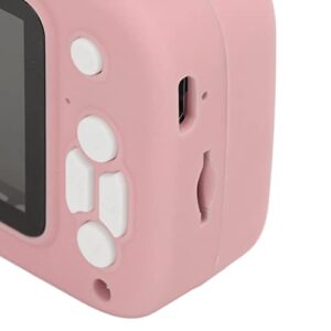 Entatial Kids Camera, Cartoon Child Camera One Key Video Recording 16 Borders Support MP3 Kids Gift for Kids(Pink)