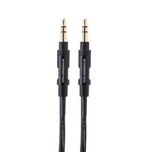 monster mobile® audio cable 3.5mm male to male stereo audio cable-4 feet black/dull black