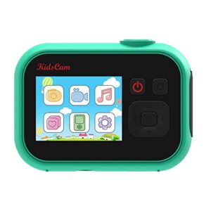 boddenly mini cartoon children’s camera,rechargeable electronic camera,2 inch ips display,insertable 32g sd card (green, one size)