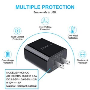 Adaptive Fast Charger for Samsung Galaxy S23 S22 S22+ S22 Ultra S21 S20 FE S20+ S10 S9 S8 A20 A21 A51 A71 A11 A01 A9 A10e A14 Note 20 Ultra,18W Quick Charge 3.0 Wall Charger Type C Fast Charging Cable