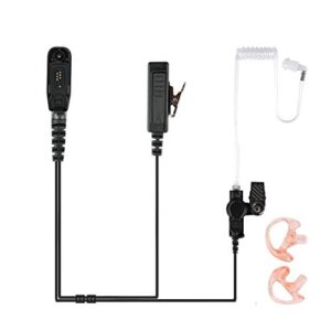 earpieces for motorola walkie talkies with mic ppt and acoustic tube headset for walkie talkies apx4000 apx6000 apx7000 apx 8000 xpr6350 xpr6550 xir8268 (1 packs)