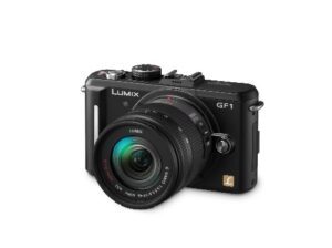 panasonic lumix dmc-gf1 12.1mp micro four-thirds interchangeable lens digital camera with 14-45mm lens