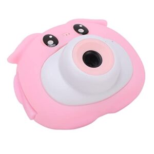mini kids camera, specially made kids camera music playback usb interface 27 head stickers built in 400mah battery for picnic for girls(pink)