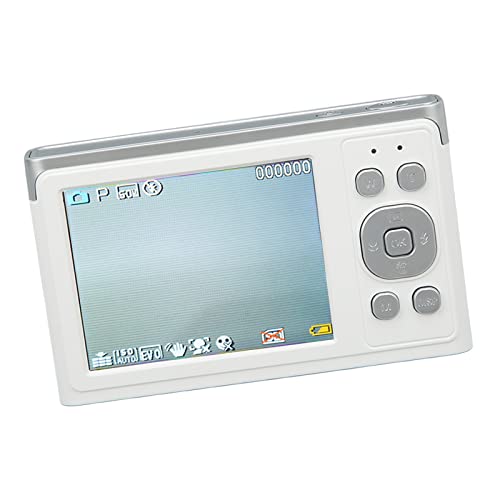 Uxsiya Portable Camera, ABS Metal Digital Camera LED Fill Light AF Autofocus 2.88in IPS HD Screen for Shooting(White)