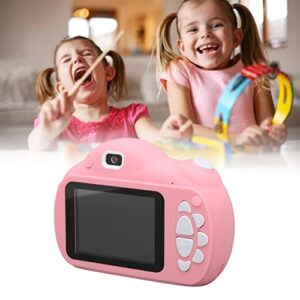 Wuqioei 1080p Kids Digital Camera, 2.4 Inch A2 Cartoon Multifunction HD 1080P Children Camera with Lanyard, Big Head Stickers, Continuous Shooting, for Children 2-8 Year Old Birthday