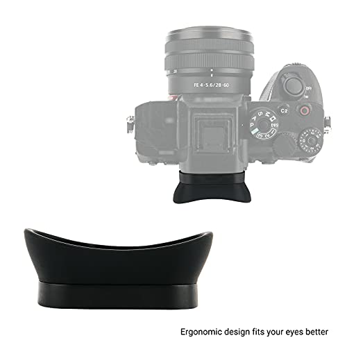 Soft Silicon Camera Viewfinder Eyecup Eye Cup Eyepiece Replacement for Sony Alpha A7R V A7RV A7R5 A7 IV A7M4 A7IV A1 & A7S III A7SIII A7S3 ILCE-7SM3 EVF Eyeshade Protector Replaces Sony FDA-EP19