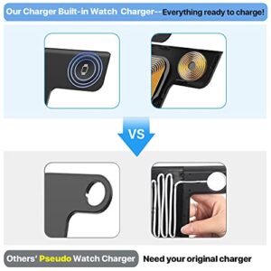 Wireless Charger,MILDILY 3 in 1 Wireless Charging Station for Apple iPhone/iWatch/Airpods,iPhone 13,12,11 (Pro, Pro Max)/XS Max/XR/XS/X/8(Plus),iWatch 7/6/SE/5/4/3/2,AirPods 3/2/pro（Black）