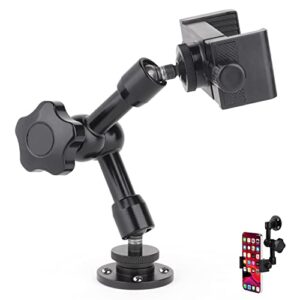 mippko drill base truck phone stand for 3.5 ~7.5 inches iphone / samsung / htc / lg / nexus / huawei / smart phones, fit for truck, car,van, vehicles, 360°adjustable aluminum alloy mount