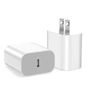 iphone 12 charger block mfi certified 2pack fast usb c wall charging power adapter plug for apple iphone 14/13/12/12 mini/12 pro max/11/ ipad pro usb-c charge brick