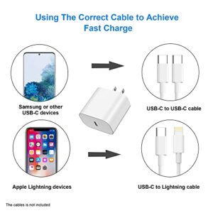 iPhone 12 Charger Block MFI Certified 2Pack Fast USB C Wall Charging Power Adapter Plug for Apple iPhone 14/13/12/12 Mini/12 Pro Max/11/ iPad Pro USB-C Charge Brick