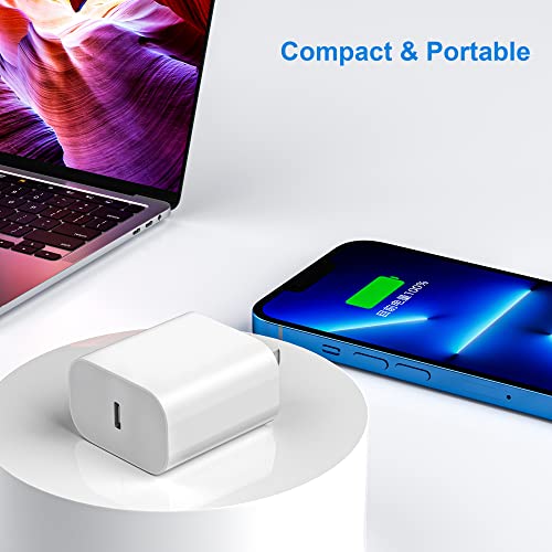 iPhone 12 Charger Block MFI Certified 2Pack Fast USB C Wall Charging Power Adapter Plug for Apple iPhone 14/13/12/12 Mini/12 Pro Max/11/ iPad Pro USB-C Charge Brick