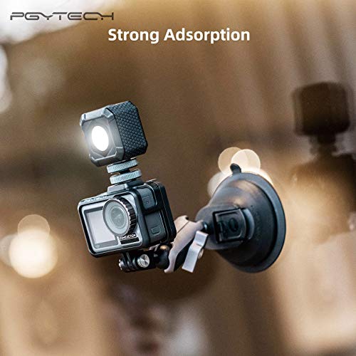 Suction Cup Mount, with 1/4"-20 Standard Thread Adapter, Perfect Compatible for Gopro 11/10/9/8/7/6/5/4, DJI OSMO Action 3, 2, Pocket 2, Insta360 ONE RS, R, ONE X3, X2, Double Ball Head Mechanism