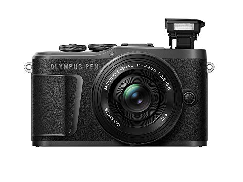 PEN E-PL10 Black Camera Body with Black M.Zuiko Digital 14-42mm F3.5-5.6 EZ Lens
