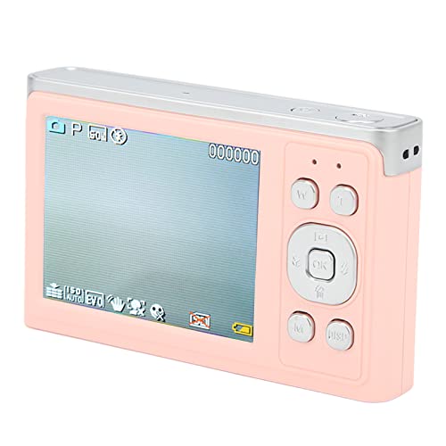 Astibym Digital Camera, ABS Metal 16X Zoom Portable Camera LED Fill Light 2.88in IPS HD Screen for Shooting(Pink)