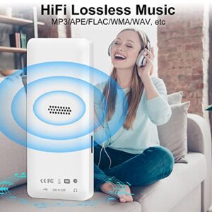 MP3 Player with Bluetooth, Skybess 32GB Portable Digital Lossless MP3 Music Player with Speaker/FM Radio/Voice Recorder/E-Book/Alarm Clock for Student Adult, Support up to 128GB (Headphone Included)