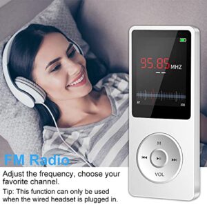 MP3 Player with Bluetooth, Skybess 32GB Portable Digital Lossless MP3 Music Player with Speaker/FM Radio/Voice Recorder/E-Book/Alarm Clock for Student Adult, Support up to 128GB (Headphone Included)