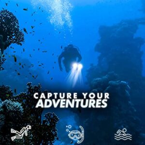 Movo DiveRig3 Diving Rig Bundle with 2 Waterproof LED Lights - Compatible with GoPro HERO3, HERO4, HERO5, HERO6, HERO7, HERO8, and DJI Osmo Action Cam - Scuba Accessories for Underwater Camera