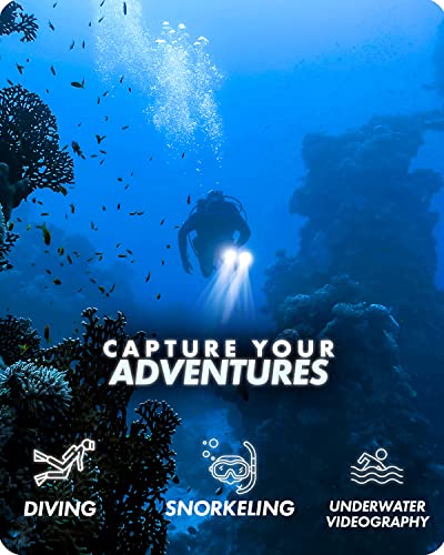 Movo DiveRig3 Diving Rig Bundle with 2 Waterproof LED Lights - Compatible with GoPro HERO3, HERO4, HERO5, HERO6, HERO7, HERO8, and DJI Osmo Action Cam - Scuba Accessories for Underwater Camera