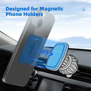 volport Metal Plate for Phone Magnet, 10 Pack MagicPlate with 3M Adhesive Replacement for Magnetic Phone Car Mount Holder & Cradle & Stand (Vent/CD/Windshield/Dashboard) - Rectangle and Round