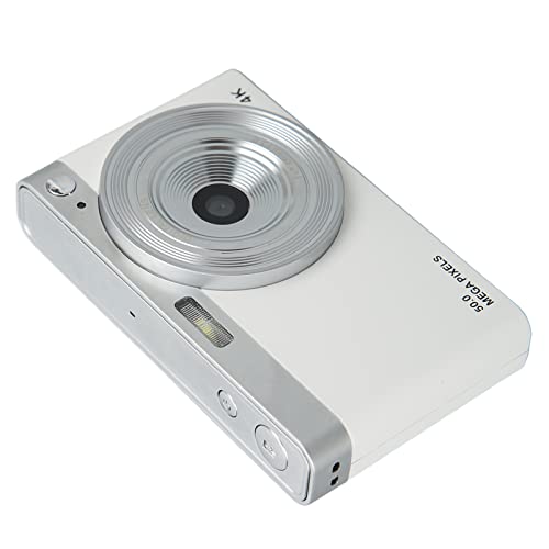 Portable Camera, AF Autofocus 16X Zoom Digital Camera 2.88in IPS HD Screen ABS Metal for Shooting(White)