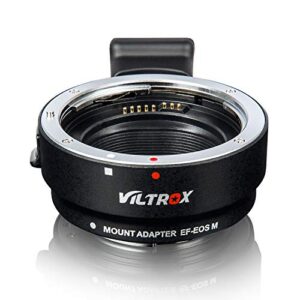 viltrox ef-eos m electronic af auto focus lens mount adapter for canon ef/ef-s lens to canon eos-m (ef-m mount) mirrorless camera m1 m2 m3 m5 m6 m10 m50 m100