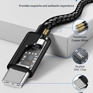 USB C to 3.5mm Car Aux Cable, 2 in 1 USB C to 3.5mm Car Stereo Aux Headphone Jack Cable with USB C Charging Compatible with Samsung Galaxy S23/S22 Ultra/S21/S21FE/Note 20, Google Pixel 7/7Pro/6/5/4/3