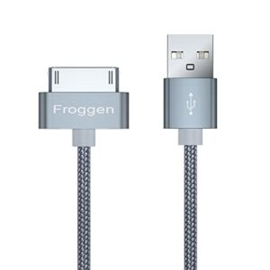 froggen 30 pin usb sync charging cable compatible with iphone 4/4s, iphone 3g/3gs, i-pad 1/2/3, i-pod 3.2 ft