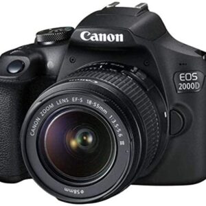 Canon EOS 2000D (Rebel T7) DSLR Camera with EF-S 18-55mm f/3.5-5.6 DC III Lens Accessory Bundle