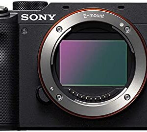 Sony Alpha a7C Compact Mirrorless Camera Bundle with Extra Battery, USB Dual Charger, 2X 64GB SDXC Memory Card, Water Resistant Gadget Bag, Monopod + More