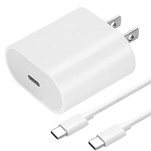 20w usb c fast charger with 10ft usb c to c charging cord for 2022/2021/2020/2018 ipad pro 12.9 gen 6/5/4/3, ipad pro 11 gen 4/3/2/1, ipad air 5th/4th generation, ipad 10th generation, ipad mini 6th