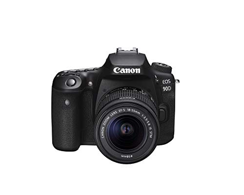 Canon DSLR Camera [EOS 90D] with EF-S 18-55 is STM Lens Kit, Built-in Wi-Fi, Dual Pixel CMOS AF and 3.0-inch Vari-Angle Touch Screen, Black