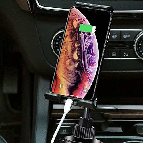 leQuiven Cup Holder Phone Mount Tablet Holder, Car Cradle Stand for Samsung S23/S23+/S23 Ultra/Samsung S22 Ultra/S21/Galaxy Z Fold 4/iPhone 14 13 12 11 Series/iPad Mini, Mobile Devices Under 8.3"