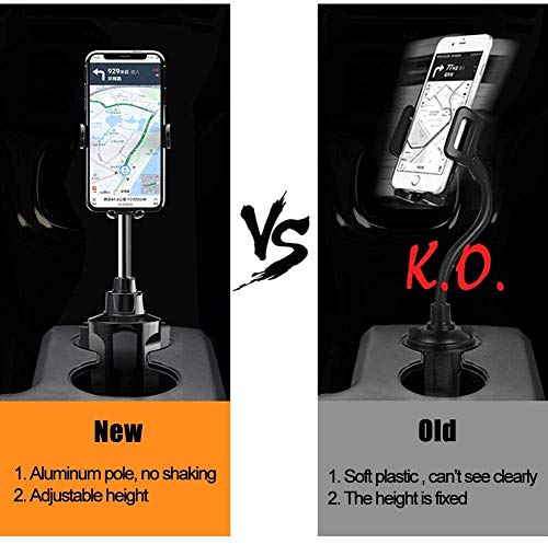 leQuiven Cup Holder Phone Mount Tablet Holder, Car Cradle Stand for Samsung S23/S23+/S23 Ultra/Samsung S22 Ultra/S21/Galaxy Z Fold 4/iPhone 14 13 12 11 Series/iPad Mini, Mobile Devices Under 8.3"