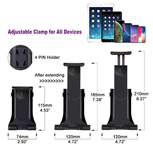 leQuiven Cup Holder Phone Mount Tablet Holder, Car Cradle Stand for Samsung S23/S23+/S23 Ultra/Samsung S22 Ultra/S21/Galaxy Z Fold 4/iPhone 14 13 12 11 Series/iPad Mini, Mobile Devices Under 8.3"