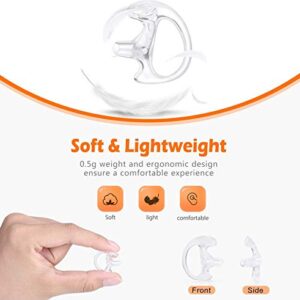 Zeadio Radio Replacement Earmold Earpiece, Soft Silicone Earmould Earbud Earplug for Walkie Talkie Acoustic Earpiece Headset, Two-Way Radio Coil Tube Audio Kits - Clear [8-Pair]