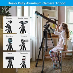 Camera Tripods & Monopods, Tripod for Camera Phone, 5 in 1 Aluminum Heavy Duty Camera Stand, Phone Tripod, Monopods, Selfie Stick, Trekking Poles, Compatible with Canon Nikon DSLR iPhone Camcorder