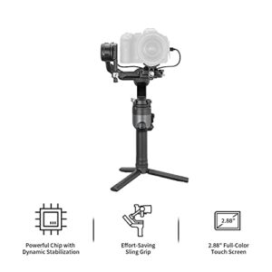 ZHIYUN WEEBILL 2 Pro, 3-Axis Gimbal Stabilizer for DSLR and Mirrorless Camera for Nikon Sony Panasonic Canon Fuji Blackmagic 6K 4K, 2.88” Full-Color Touchscreen, Vertical Shooting, Black