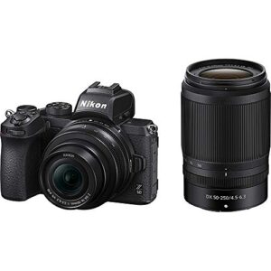 nikon 1632b z50 dx mirrorless camera w/nikkor z dx 16-50mm & 50-250mm vr lens – (renewed)
