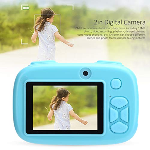 SMICH Digital Cameras, Children Camera, Portable Hd 1080P 600Mah Rechargeable Battery with A Lanyard for Thanksgiving Children(Blue)