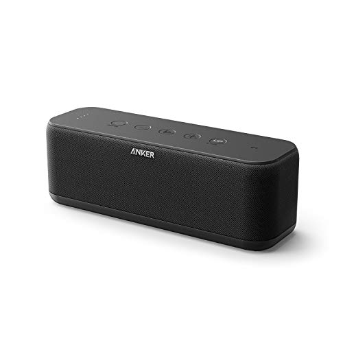 Upgraded, Anker Soundcore Boost Bluetooth Speaker with Well-Balanced Sound, BassUp, 12H Playtime, USB-C, IPX7 Waterproof, Wireless Speaker with Customizable EQ via App, Wireless Stereo Pairing