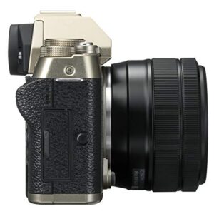 Fujifilm X-T100 Mirrorless Digital Camera w/XC15-45mmF3.5-5.6 OIS PZ Lens - Champagne Gold (Certified Refurbished)