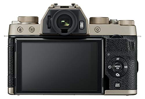 Fujifilm X-T100 Mirrorless Digital Camera w/XC15-45mmF3.5-5.6 OIS PZ Lens - Champagne Gold (Certified Refurbished)