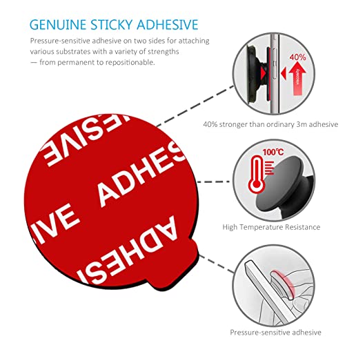 PKYAA 8 Pack Sticky Adhesive Compatible with Socket Base, Double-Sided Replacement Tape for Collapsible Grip & Stand Back, 4pcs Sticker Pads for Car Magnetic Phone Holder