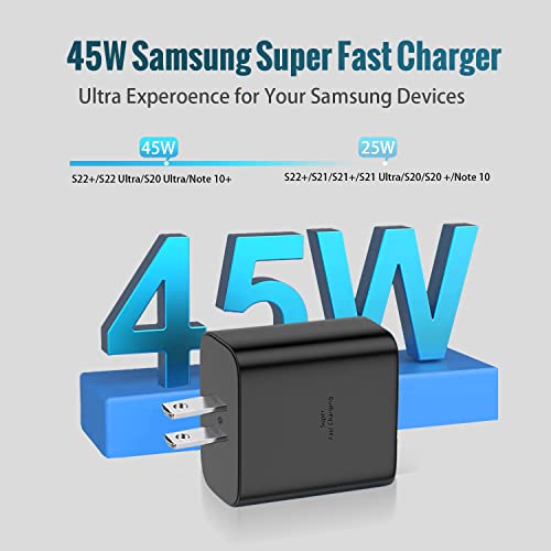 45W USB C Samsung Super Fast Charger Type C Wall Charger for Samsung Galaxy S23 Ultra/S23/ S22/S22+/S22 Ultra/Note 20 Ultra/S21/S21 Ultra/Note 10/10 Plus,Galaxy Z Fold 4/Z Flip 4 5G, Galaxy Tab S8/S8+
