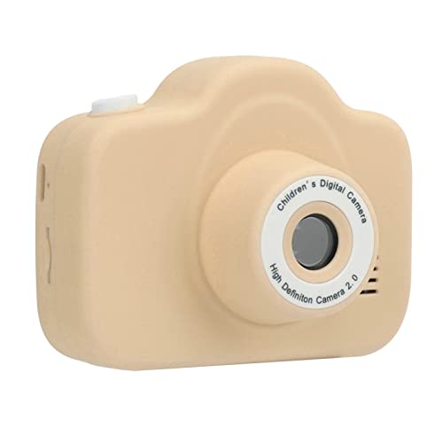 070 Camera Cartoon Child Camera Portable Cartoon Child Camera Kids Gift High Pixel One Key Video Recording Kids Mini Camera Gift for Kid Camera (Light Yellow)