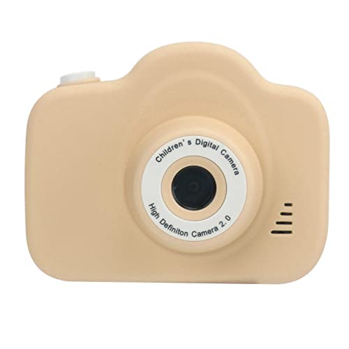 070 Camera Cartoon Child Camera Portable Cartoon Child Camera Kids Gift High Pixel One Key Video Recording Kids Mini Camera Gift for Kid Camera (Light Yellow)