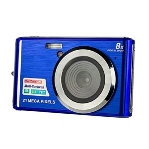 linxhe 2.4 inch lcd hd mini digital camera, video camera students cameras 21mp compact camera travel,holiday,birthday present for kids/beginners/teens/seniors (color : blue)