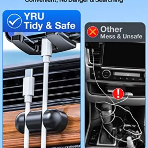 YRU [Upgrade 80LBS Strong Suction] Car Phone Holder Mount,[Bumpy Road Stable] Dashboard Cell Phone Holder for Car Air Vent Windshield Phone Stand for iPhone 14 13 12 Pro Max Samsung & Pickup Truck