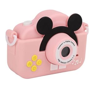 01 02 015 kids cartoon camera toy, abs kids photo video camera 2 inch screen for gifts(pink)